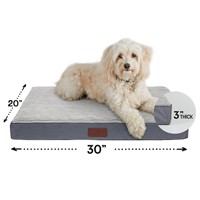 WF739  Ophanie Gray Orthopedic Dog Bed, M size 30"