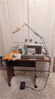 SEARS KENMORE VINTAGE SEWING MACHINE WITH TABLE, C