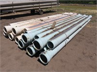 (20) 8"X 20' Plastic PVC Water Pipe , Weathered