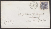 Train Crash letter Nov 15, 1869 Cover with enclose