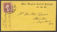 Virginia Central Railroad R.R.B. official envelope