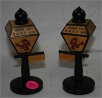 WOODEN ADVERTISING LAMP POST S/P SHAKERS