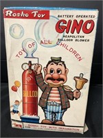 Vintage Tin Toy Gino Balloon Blower.