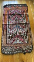 Smaller size hand woven African carpet rug,