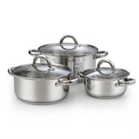 WF873  Cook N Home Sauce Pot, Stockpot, 6-Piece