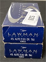 Speer Lawman .45 Auto ammo.