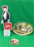 BARBIE WIZARD OF OZ COLLECTOR PLATE, ORNAMENT &