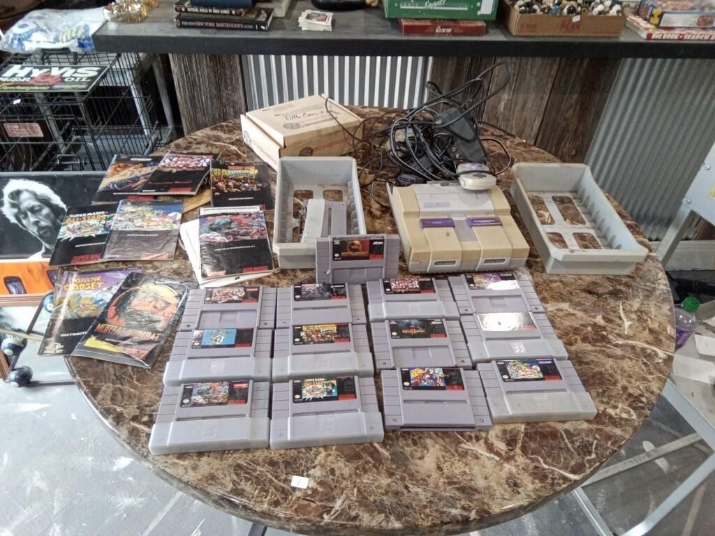 13 Super Nintendo games + console (console is