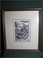 Lithograph by Durer - "Sampson" (17" x 20")