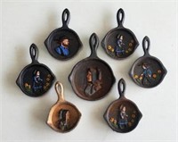 Vintage Cast Iron Mini Skillets Amish Decorations