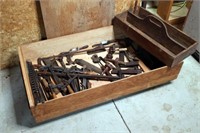 Wooden Box/Tray W/Carpentry Tools