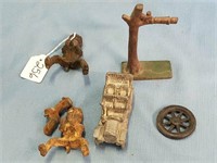 Mixed Lot Of Casat Iron Wagon Accessories