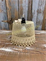 Crochet Hanging Light - Vintage