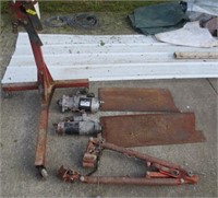 Engine stand, starters, steel plates, hitch