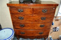 Antique Victorian mahogany chest of 5 drawers,