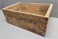Vintage Gelatin Wood Crate