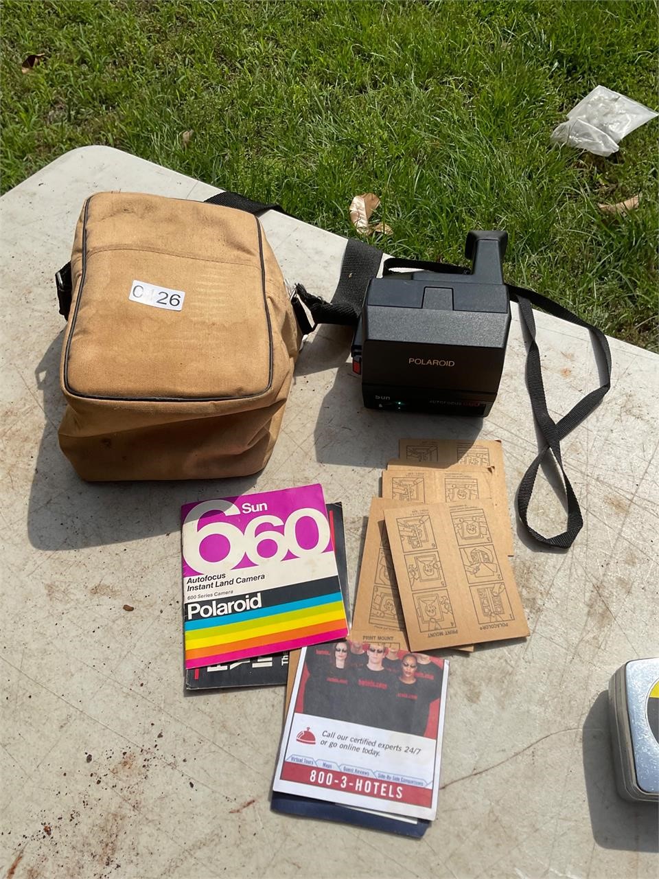 Polaroid Insta Land 660 camera & accessories