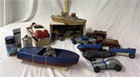 Model Cars, Assorted Wood & Tools, Paint, Spray