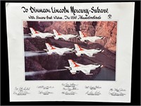 USAF Thunderbirds Autograph Print Poster