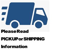 SHIPPING OR LOCAL PICKUP INFORMATION