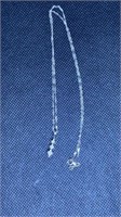 White gold Diamond necklace stamped 14k 3.7g