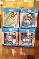 Four Pepsi-Cola Christmas Ornaments NIB Three