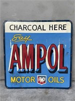 Ampol Motor Oils Charcoal Here Aged Patina