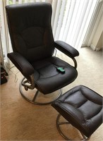 Vibrating chair with ottoman