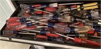 Drawer full of screwdrivers