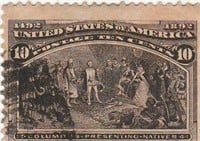 1892 Columbian Exposition 10c US Postage Stamp