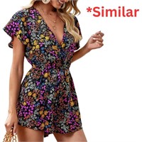 Shein Floral Romper Large