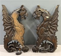 Carved Wood Gargoyle Architectural