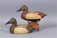 Wragg & Burrell Pair of Canvasback Duck Decoys,