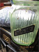 Nurnberg Ashtray & Vtg. Green Glass Sugar
