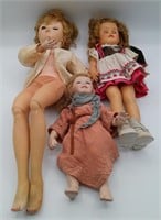 3 Vintage Dolls- Details Below