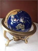 8" Stone Globe w/ Compass Stand