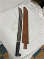 Machette. With leather scabbard. 22” blade