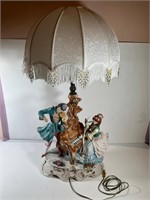 CAPODIMONTE PORCELAIN TABLE LAMP - ITALIAN