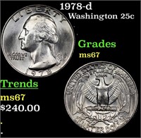 1978-d Washington Quarter 25c Grades GEM++ Unc