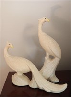 Pair of Porcelain Splatter Peacocks