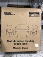 BUILDING BLOCK TABLE AND CHAIRS