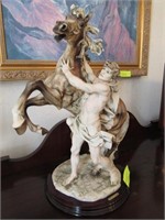 Composite Statue Horse and Man, Ltd. Ed.