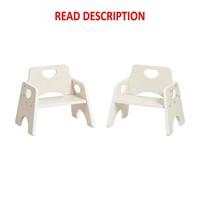 ECR4Kids Wooden Toddler Chair  6in  White 1piece