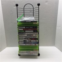 Lot ox Xbox games with wire stand