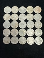 Lot of 25 No Date Buffalo Nickels