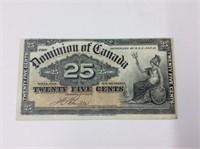 1900 (ef) Canadian 25 Cent Bill Dc-15b