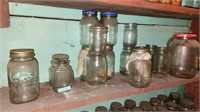 Glass jar lot entire shelf