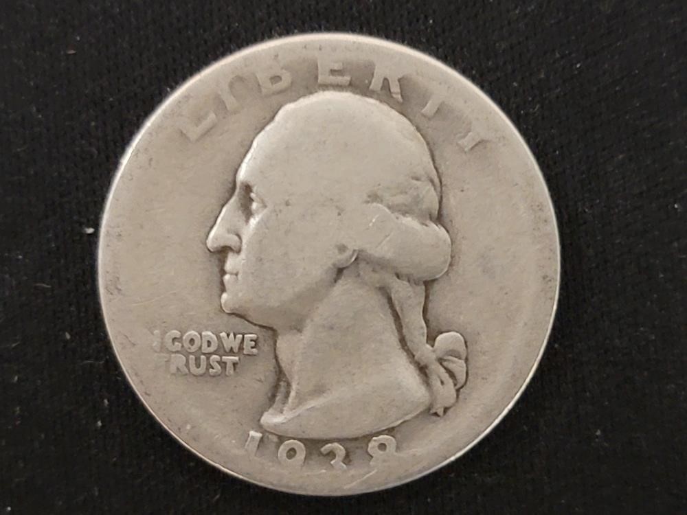 1938 Quarter  90% Silver