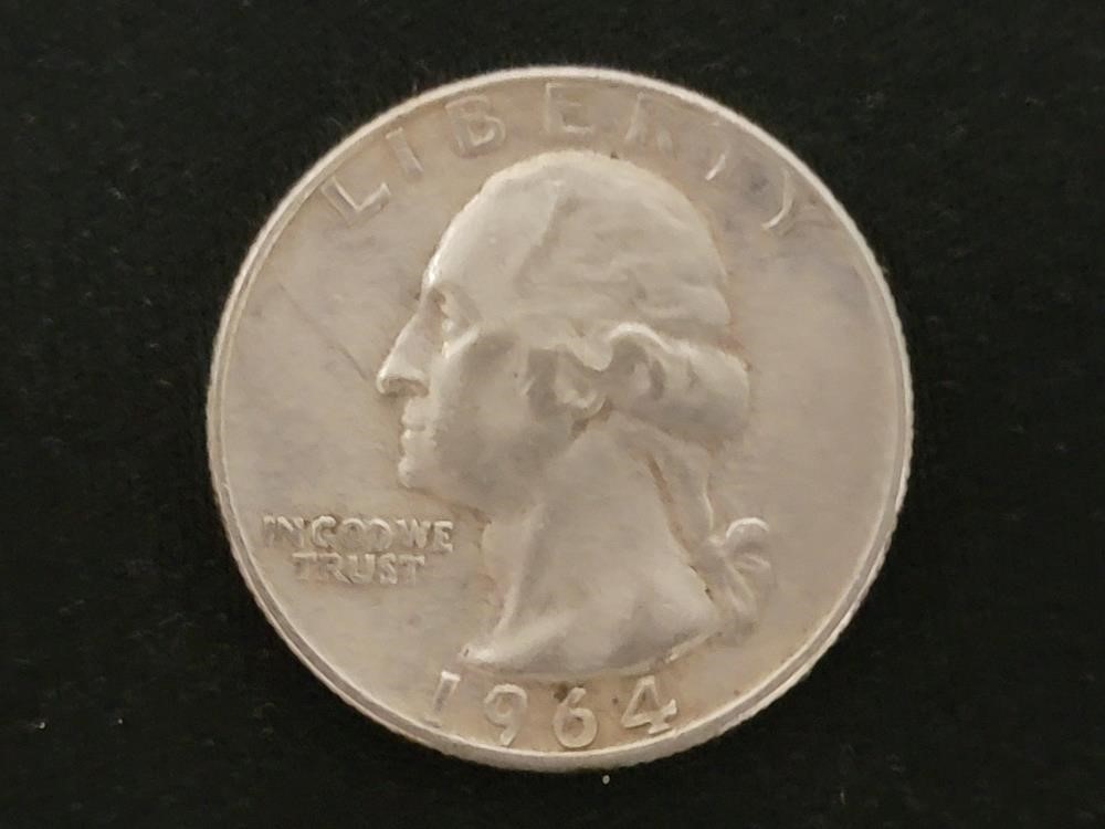 1964 Quarter  90% Silver