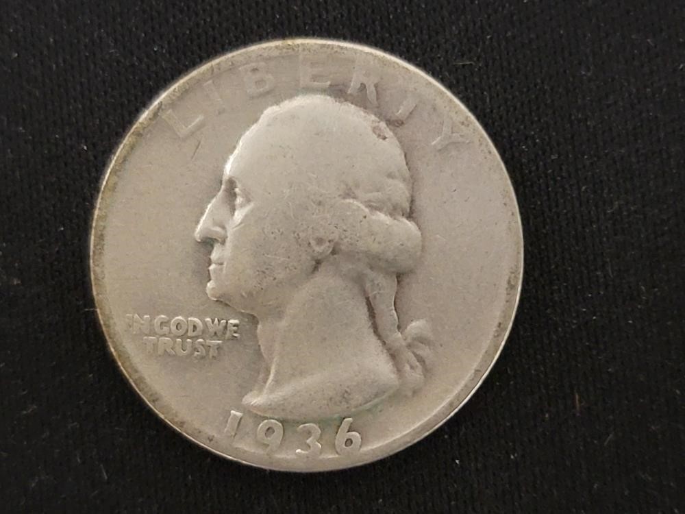 1936 Quarter  90% Silver